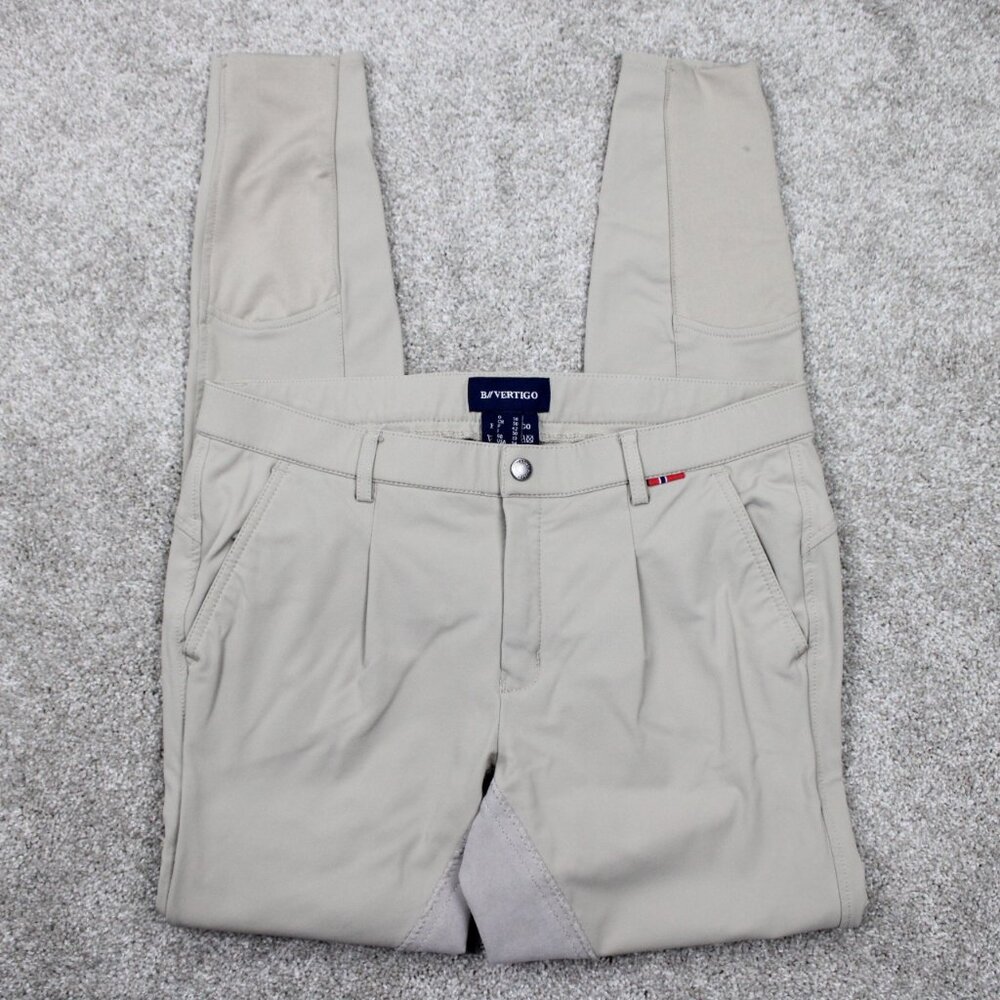 B//Vertigo Riding Pants Womens 34 Beige Padded Premium Equestrian w/ 30" inseam